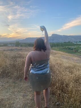 a new day Silver Sequin V-Neck Dress